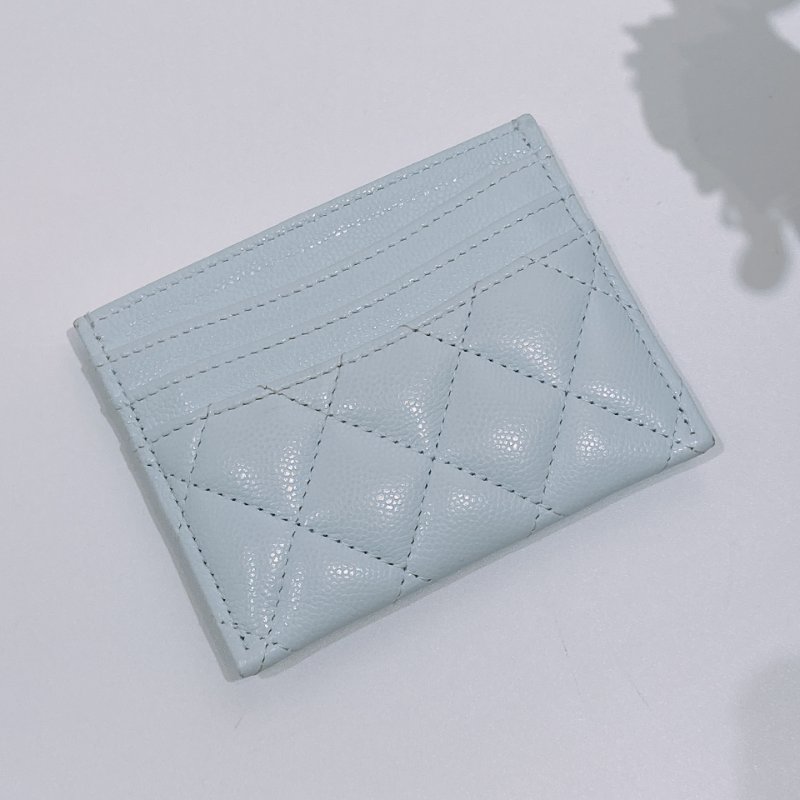 TW4603 Chanel 香奈兒 糖果藍 新版本 卡片套 Card Holder Caviar Baby Blue x GHW-8