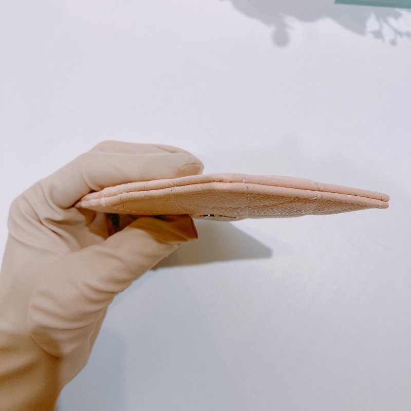 TW4604 Chanel Card Holder Caviar Coral Pink x GHW-5