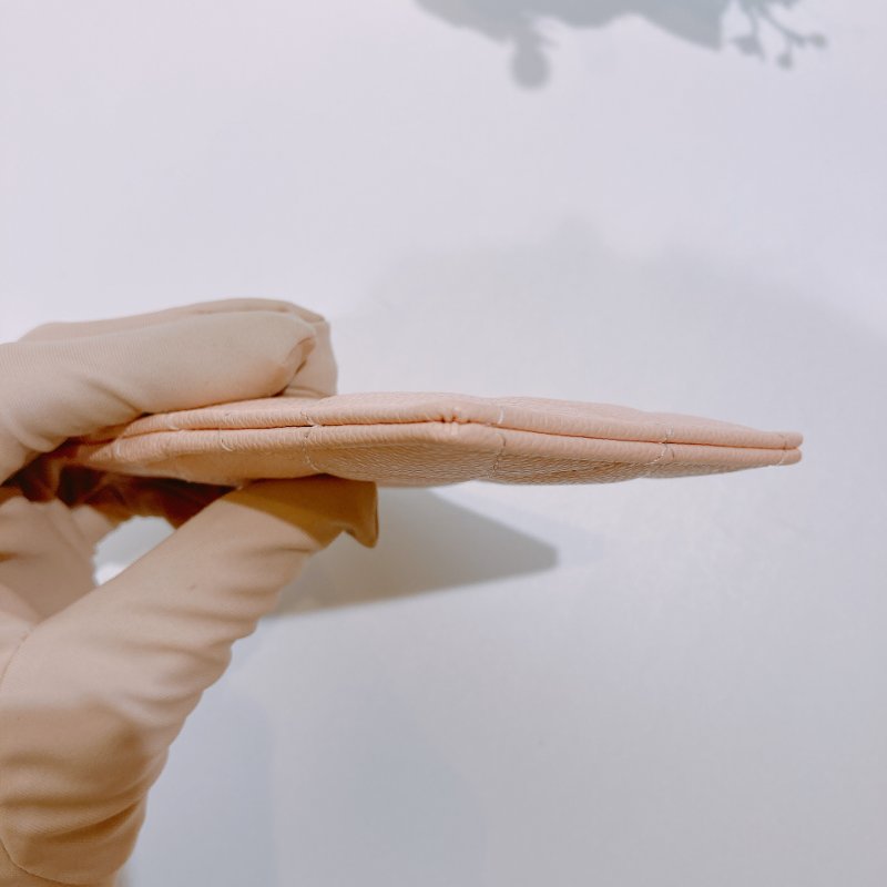 TW4604 Chanel Card Holder Caviar Coral Pink x GHW-6