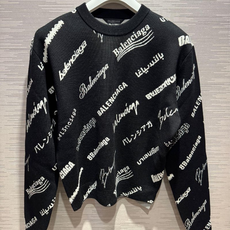💎Han's house精品服飾💎 Balenciaga 巴黎世家 滿版 針織 毛衣 原價39700-0