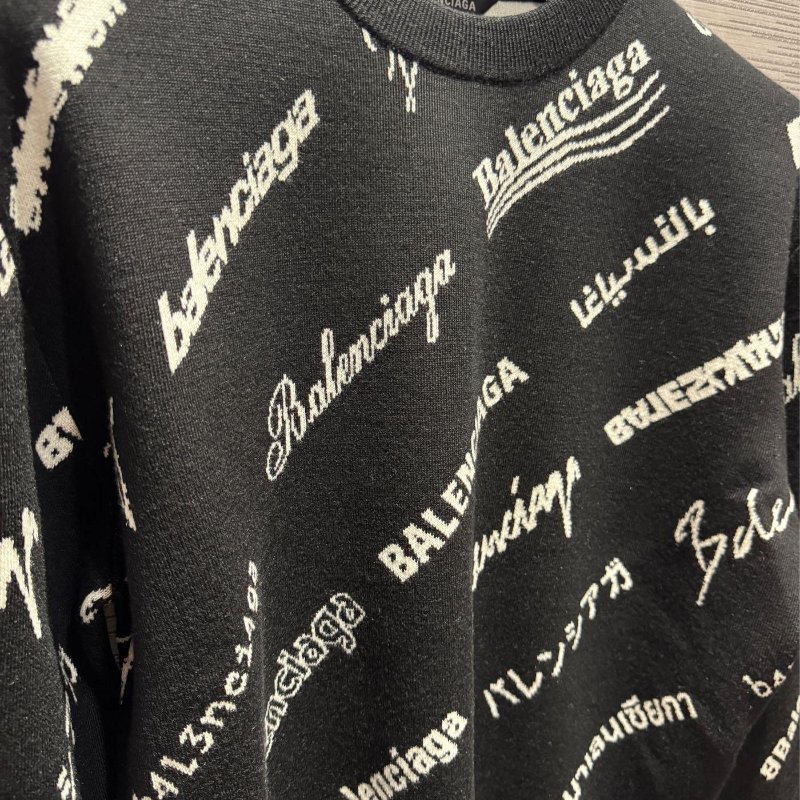 💎Han's house精品服飾💎 Balenciaga 巴黎世家 滿版 針織 毛衣 原價39700-1