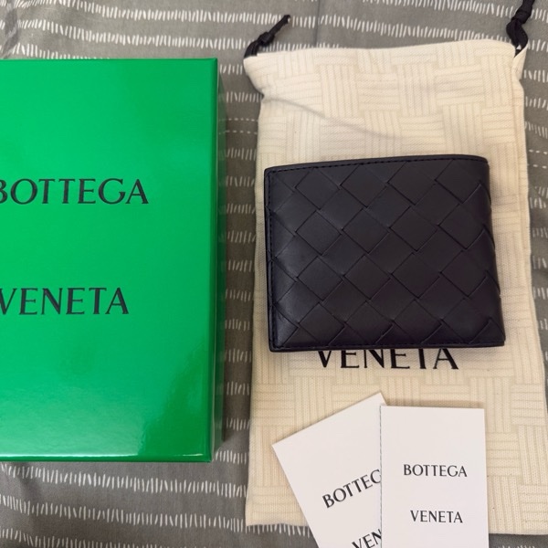 【BOTTEGA VENETA】BV 短夾 新款 Intrecciato 深藍-0