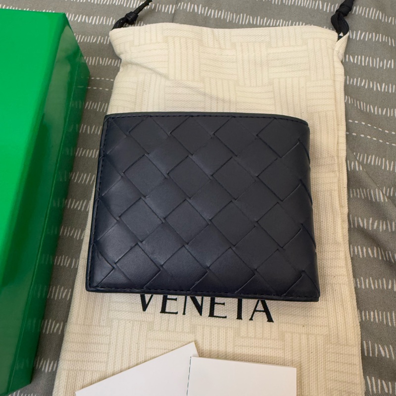 【BOTTEGA VENETA】BV 短夾 新款 Intrecciato 深藍-6