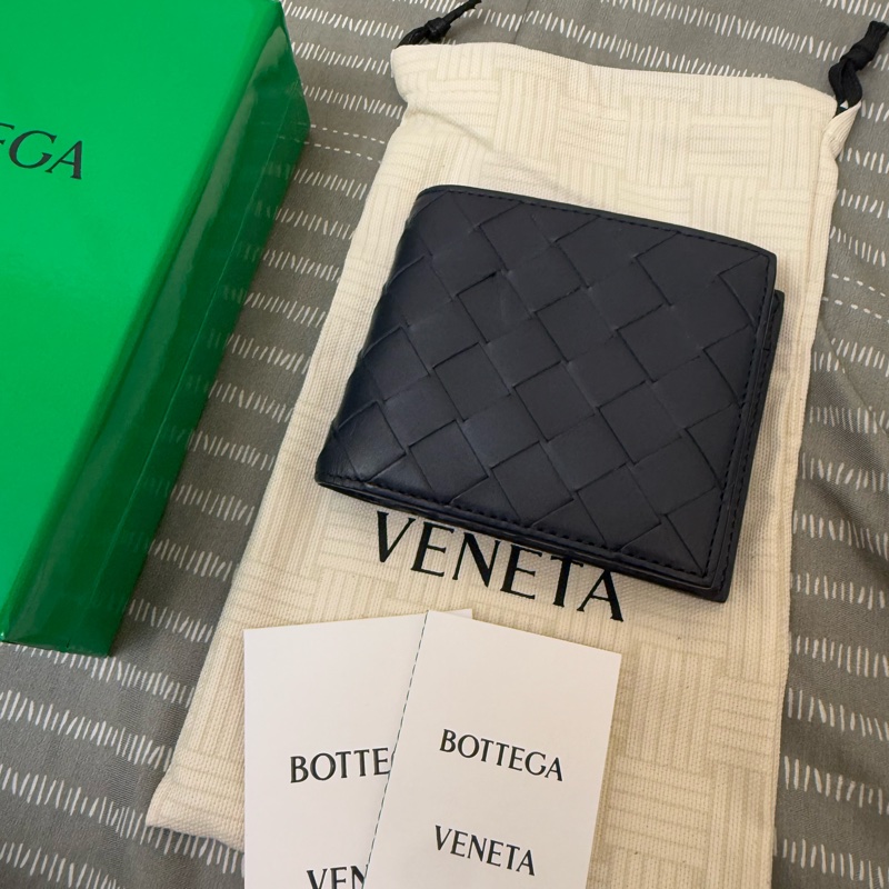【BOTTEGA VENETA】BV 短夾 新款 Intrecciato 深藍-10