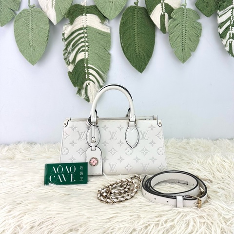 LV On The Go East West 白色鏤空包 全套有單