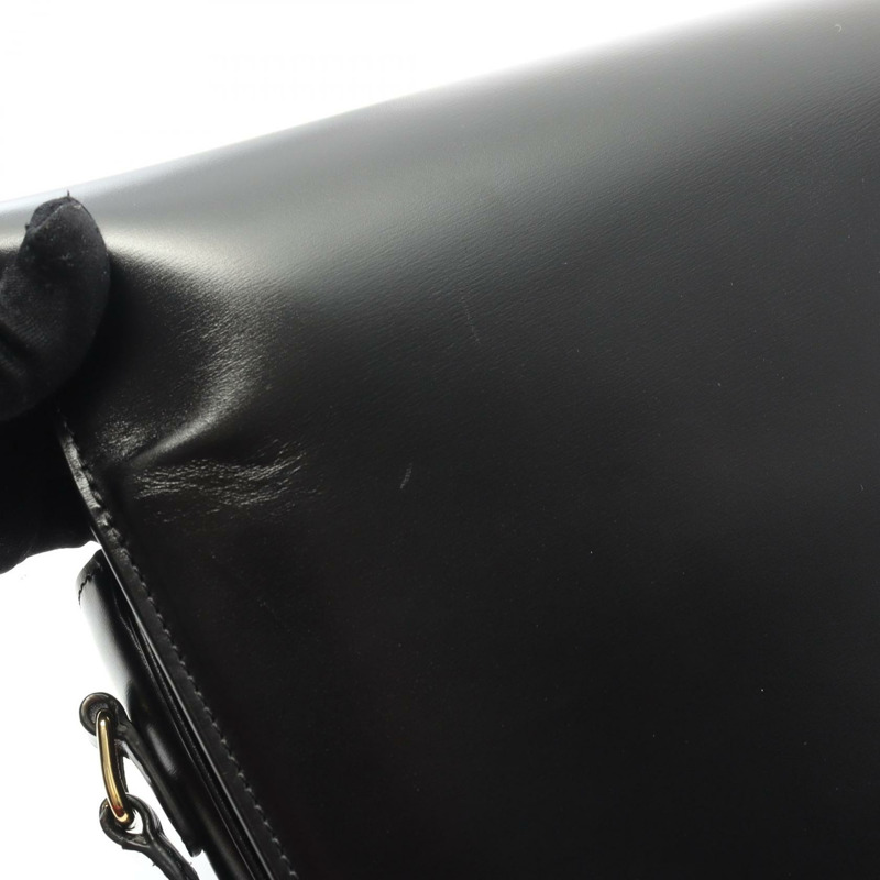 CELINE Classic Triomphe 中型斜背肩背包，黑色皮革，二手女款-6