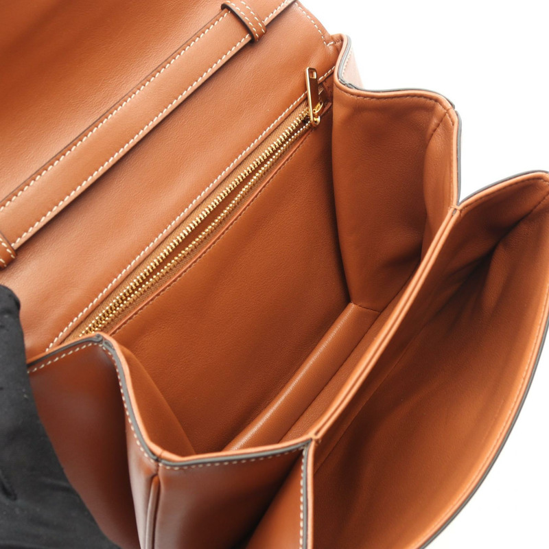 CELINE Taboo 中型單肩包 196583 皮革 棕色 二手 女士-2