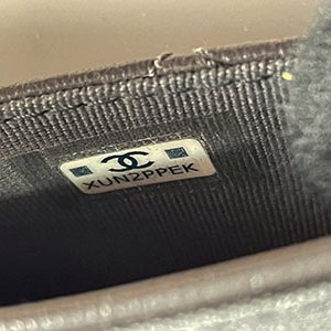 * 奢華大道國際精品＊【CH0736】CHANEL灰色小羊皮銀釦零錢包 AP0214-8