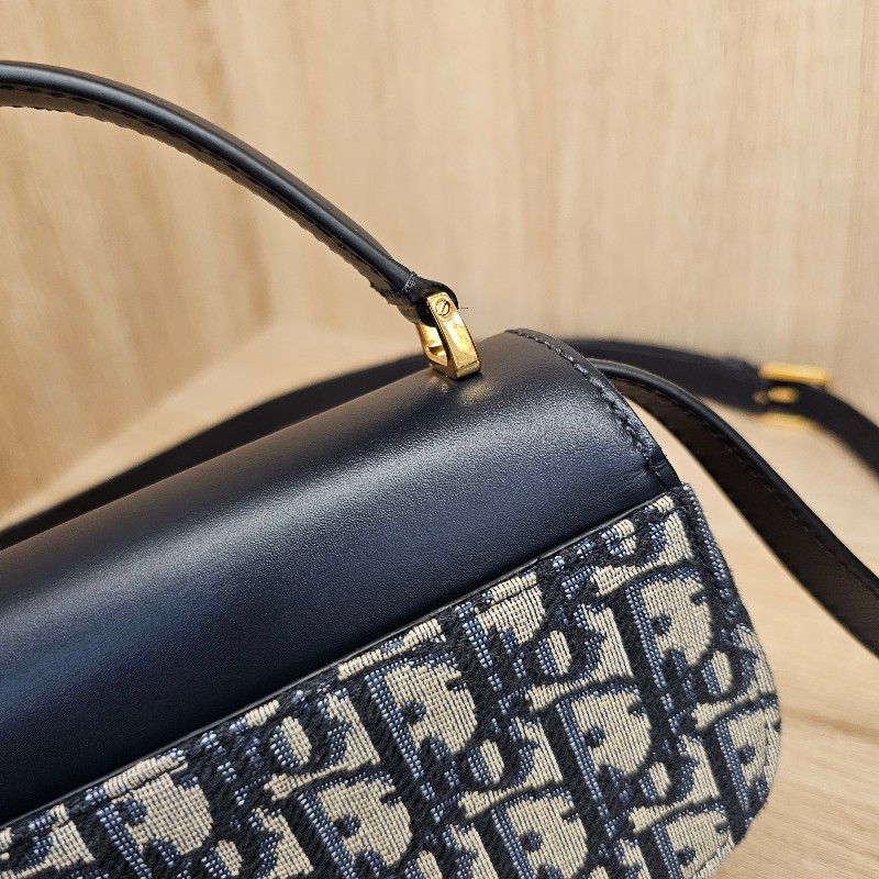 [品況新❣️現省4萬多] Dior深藍牛皮MontaigneAvenue小型手提斜背包-8