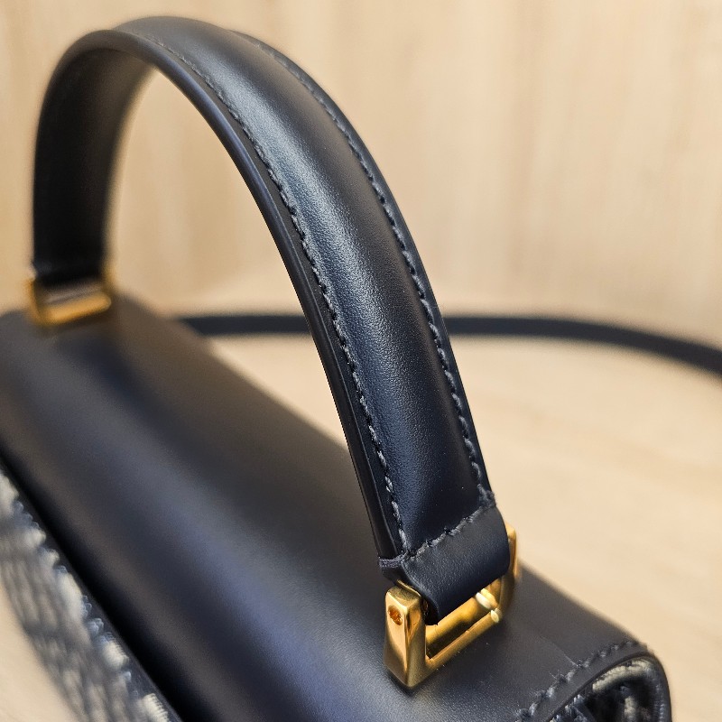 [品況新❣️現省4萬多] Dior深藍牛皮MontaigneAvenue小型手提斜背包-15