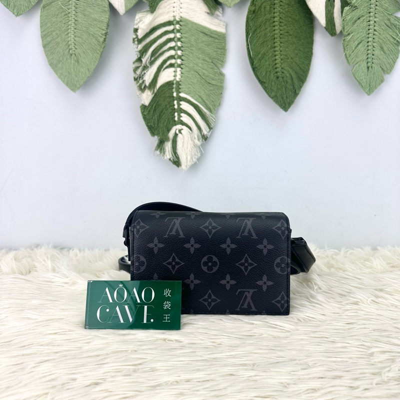 LV 黑色老花 Steamer 晶片款 單肩斜肩包-4