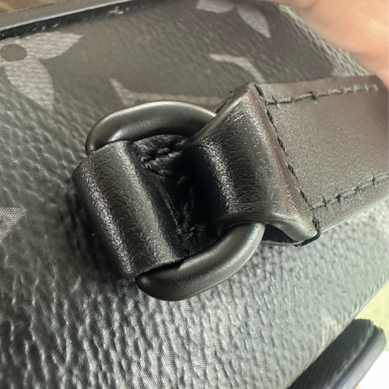 LV 黑色老花 Steamer 晶片款 單肩斜肩包-8
