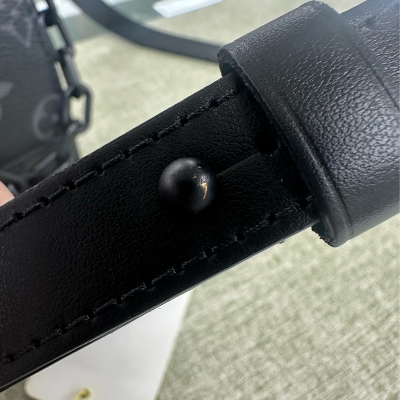 LV 黑色老花 Steamer 晶片款 單肩斜肩包-17