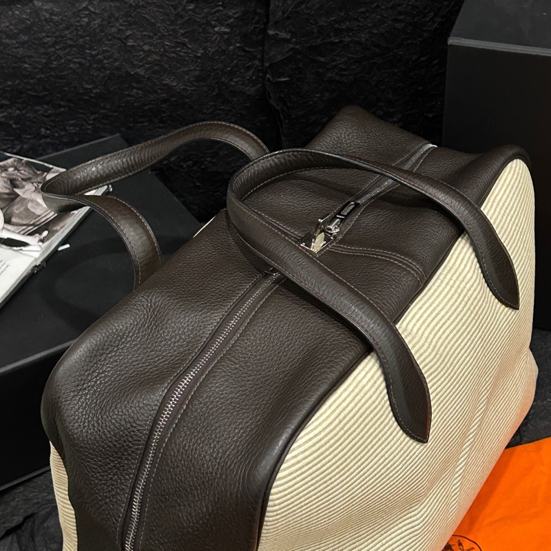 Hermes • Victoria 維多利亞 43 帆布拼Togo皮 鎖具齊全✔️-1