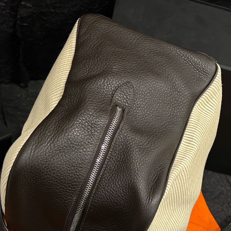 Hermes • Victoria 維多利亞 43 帆布拼Togo皮 鎖具齊全✔️-3