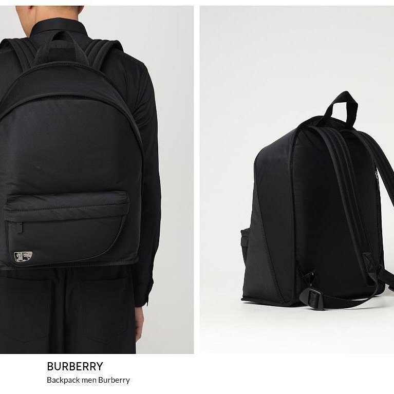 💎Han's house精品服飾💎BURBERRY 巴寶莉 防水 尼龍 格紋 後背包 原價46500-1