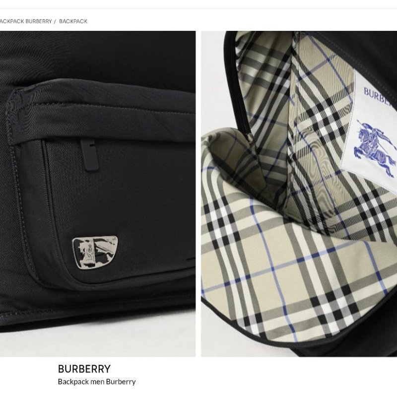 💎Han's house精品服飾💎BURBERRY 巴寶莉 防水 尼龍 格紋 後背包 原價46500-3