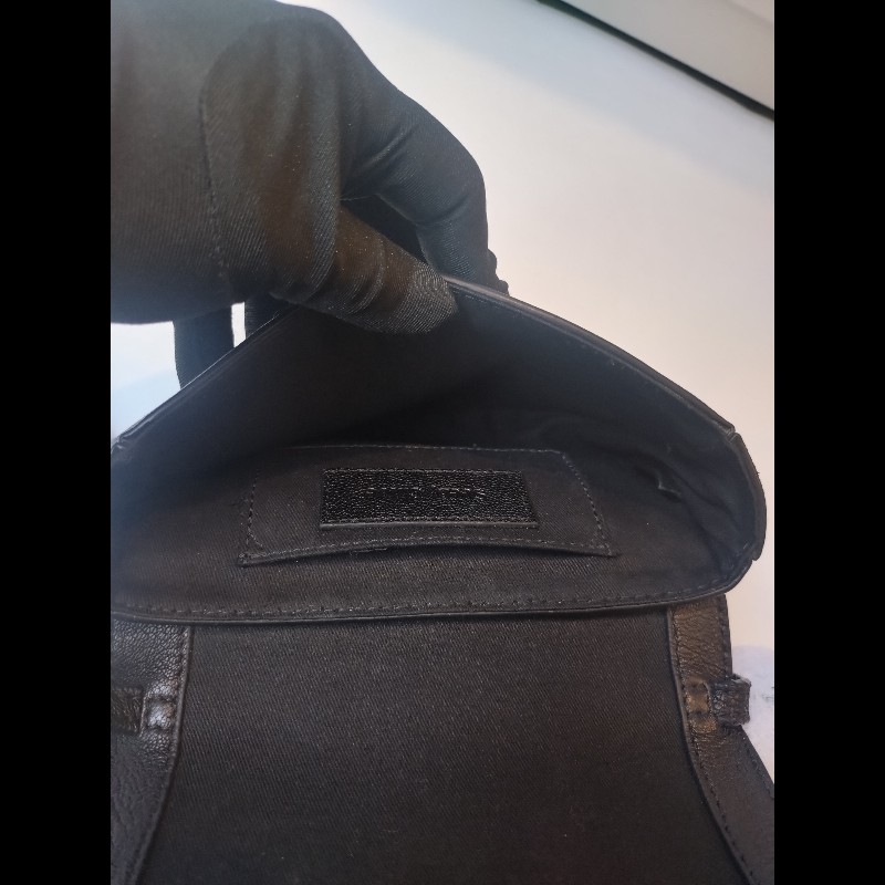 see by Chloe 黑皮圓環下蓋小斜背包-18