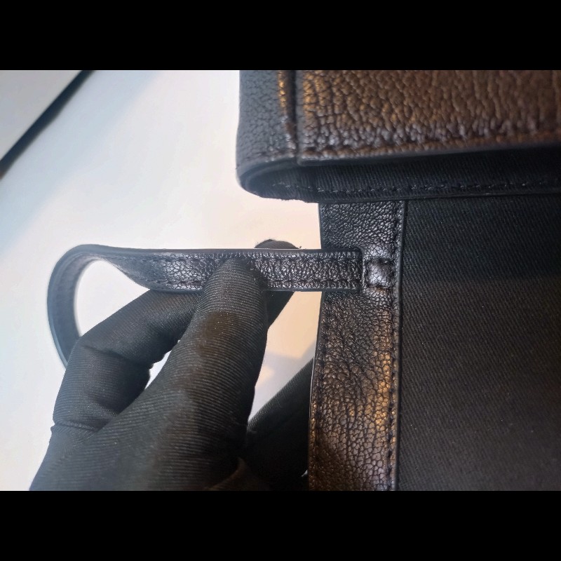 see by Chloe 黑皮圓環下蓋小斜背包-20