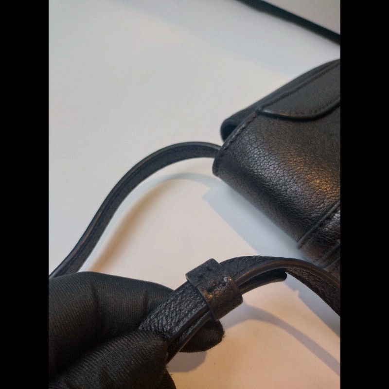 see by Chloe 黑皮圓環下蓋小斜背包-22