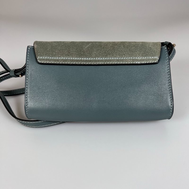 CHLOE  藍拚灰FAYE WOC斜背包-1