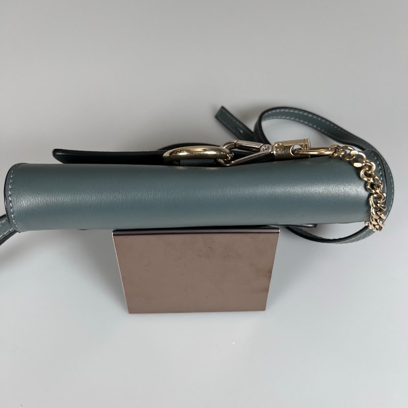 CHLOE  藍拚灰FAYE WOC斜背包-4