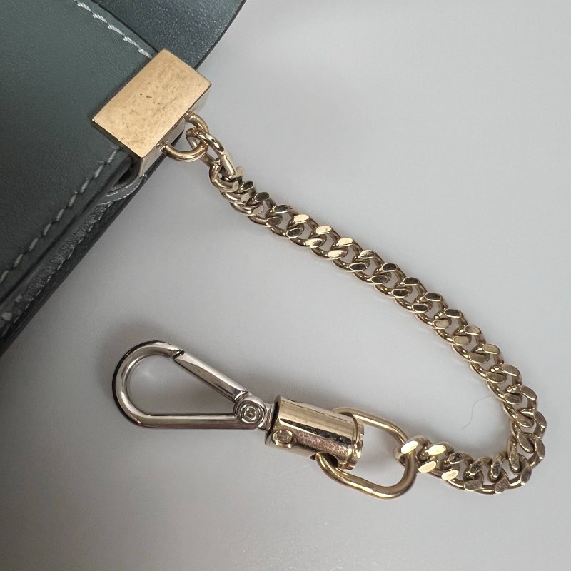 CHLOE  藍拚灰FAYE WOC斜背包-10