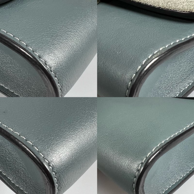 CHLOE  藍拚灰FAYE WOC斜背包-13