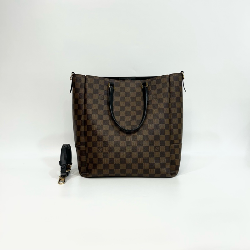 🤎路易威登托特LV棋盤格Damier Belmont手提肩背包N60348-3
