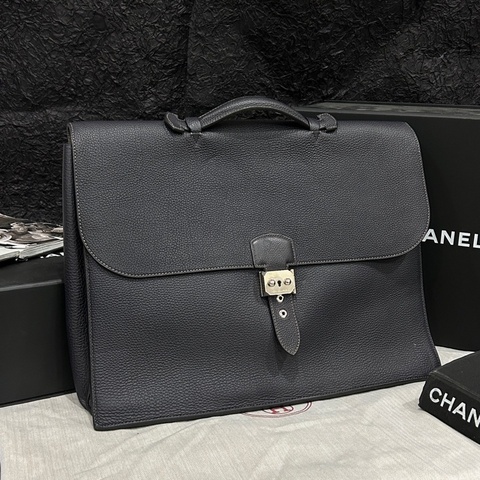 Hermes • Sac a Depeche 41 黑銀Togo皮 原價40幾萬