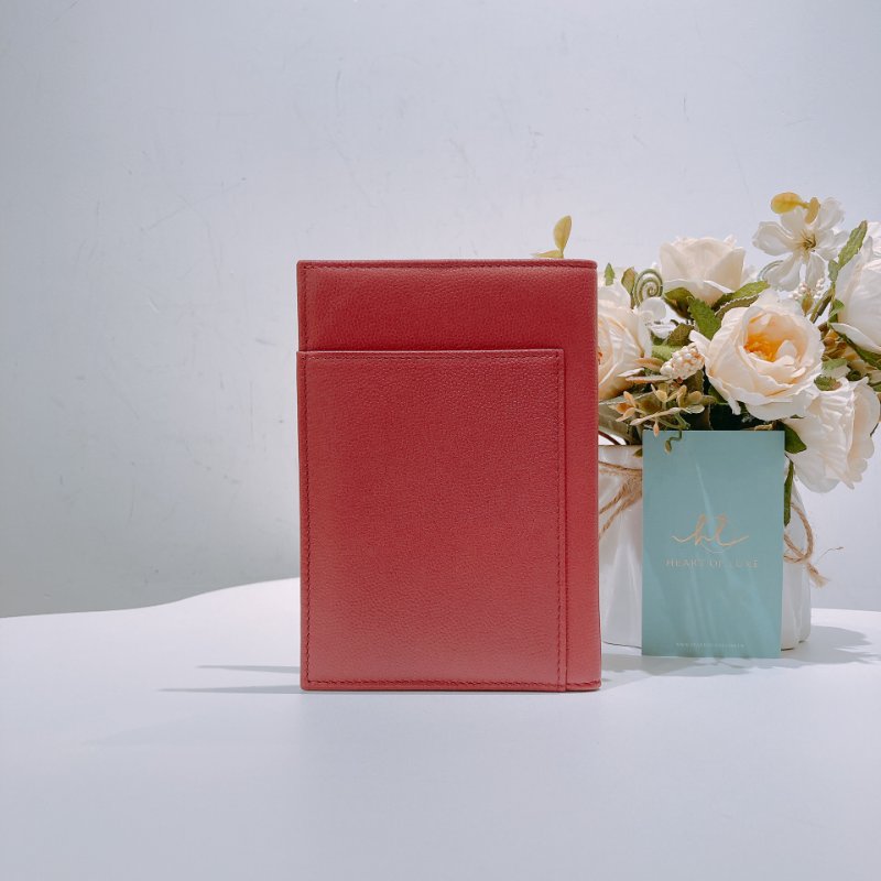 TW4607 Chanel 香奈兒 護照套 卡包Passport Card Holder Caviar Red x PHW-1