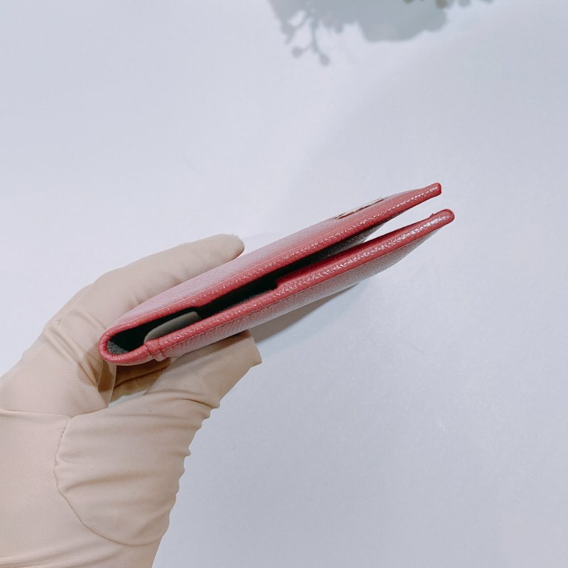 TW4607 Chanel 香奈兒 護照套 卡包Passport Card Holder Caviar Red x PHW-5