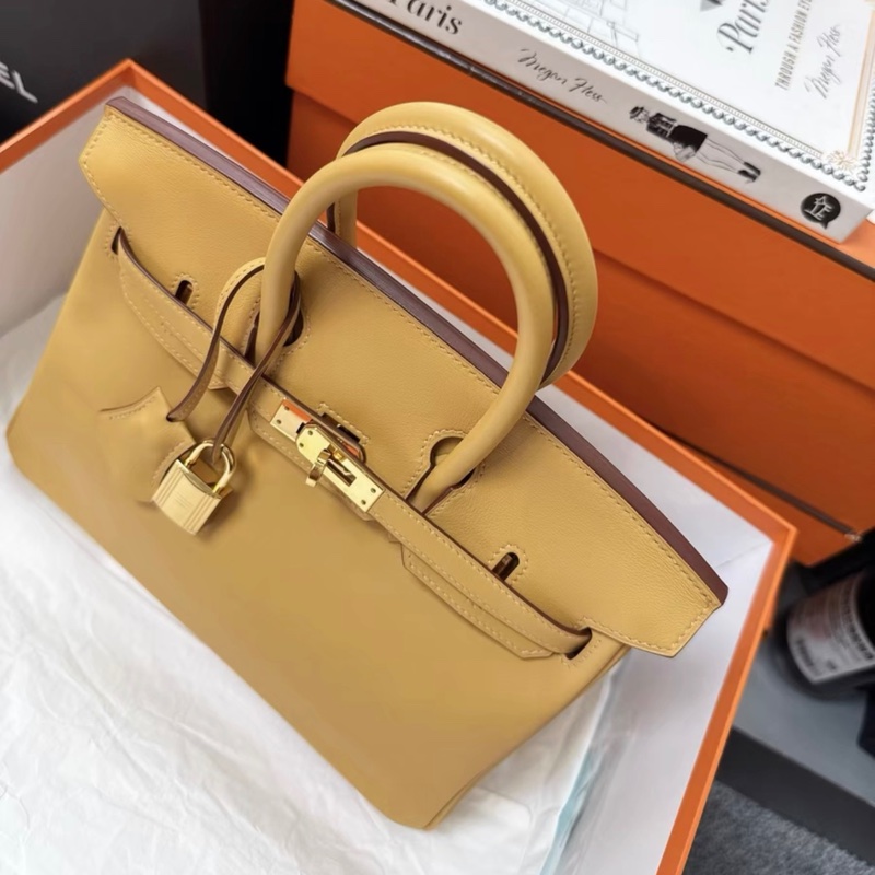 Hermes愛馬仕birkin25,芝麻色,金扣,swift皮,x刻,99新,配件有盒塵袋-5