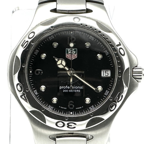 TAG HEUER Kirium Professional 200 日期顯示石英不鏽鋼男錶 WL1112 黑色錶盤