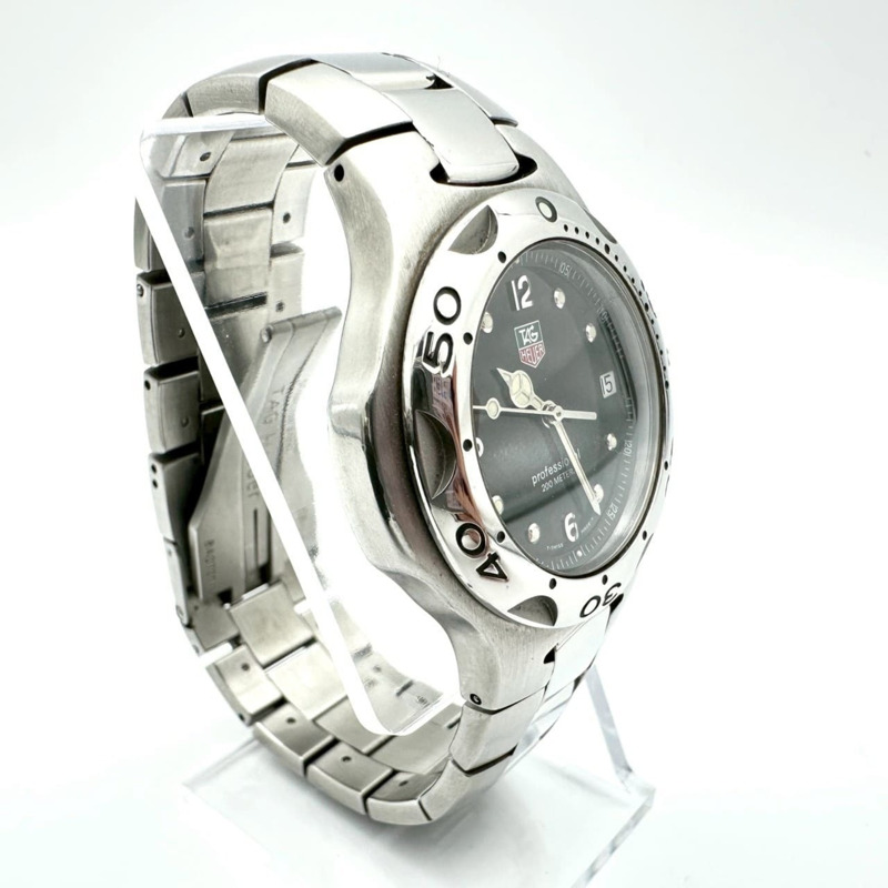 TAG HEUER Kirium Professional 200 日期顯示石英不鏽鋼男錶 WL1112 黑色錶盤-2