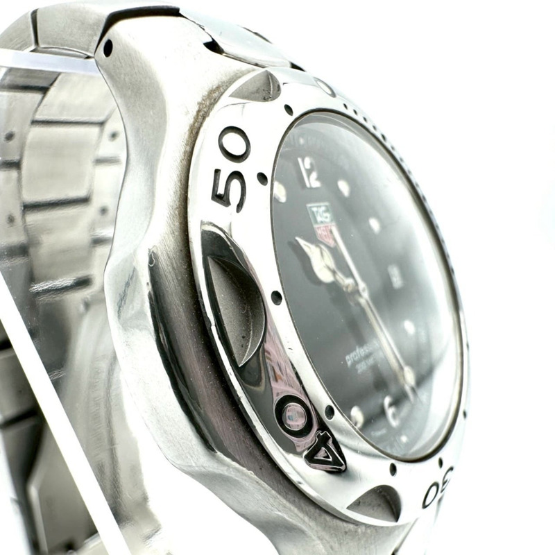 TAG HEUER Kirium Professional 200 日期顯示石英不鏽鋼男錶 WL1112 黑色錶盤-4
