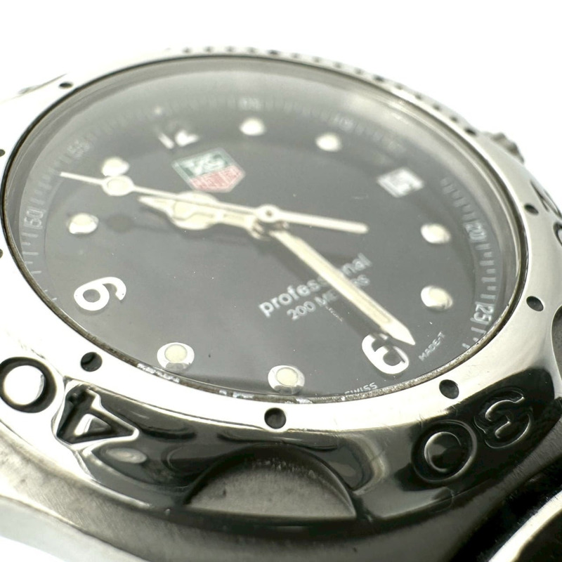 TAG HEUER Kirium Professional 200 日期顯示石英不鏽鋼男錶 WL1112 黑色錶盤-5