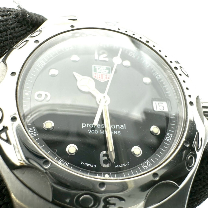 TAG HEUER Kirium Professional 200 日期顯示石英不鏽鋼男錶 WL1112 黑色錶盤-6