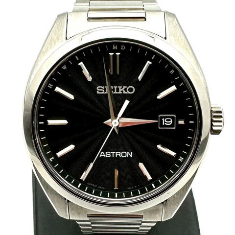 精工 Astron SBXY033/7B72-0AD0 太陽能電波鈦金屬黑色男士腕錶