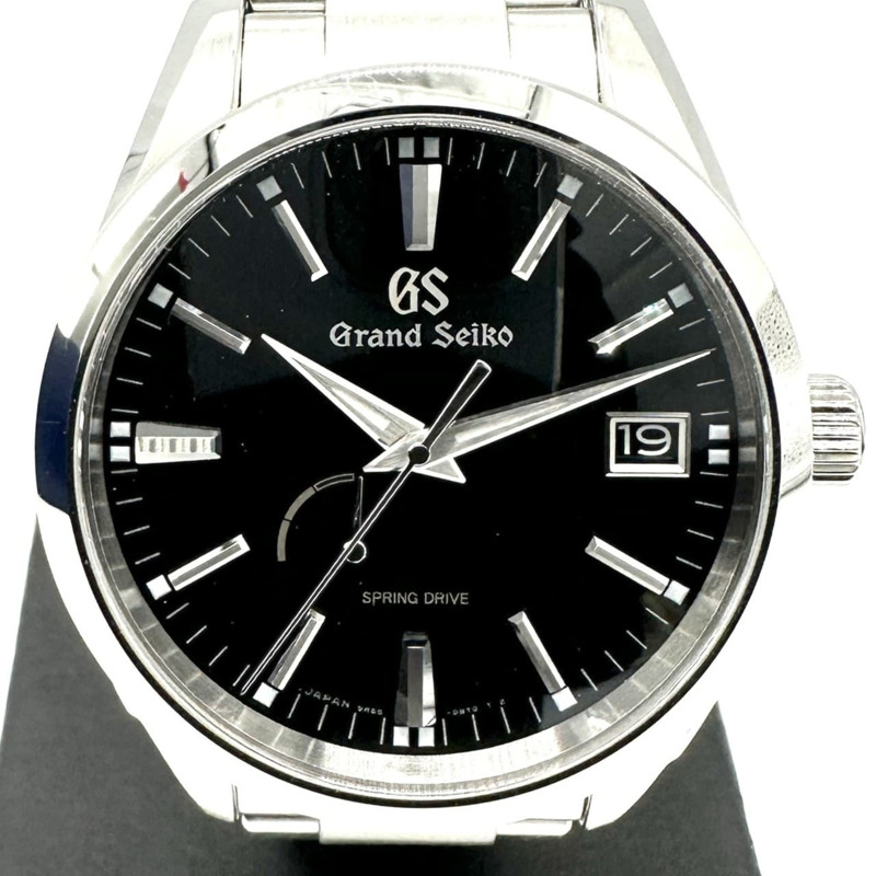 Grand Seiko 9R65-0BM0/SBGA301 Heritage 系列 Spring Drive 動力儲存日期自動腕錶，黑銀色，男士，帶原廠錶盒和額外錶鍊節-0