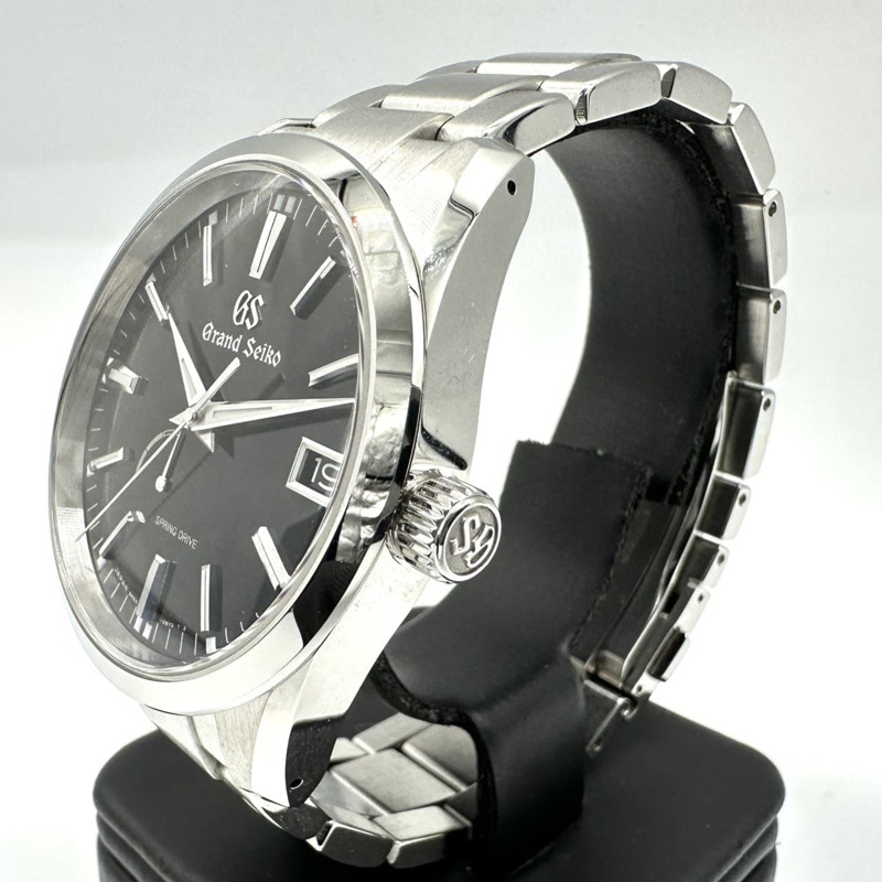 Grand Seiko 9R65-0BM0/SBGA301 Heritage 系列 Spring Drive 動力儲存日期自動腕錶，黑銀色，男士，帶原廠錶盒和額外錶鍊節-1