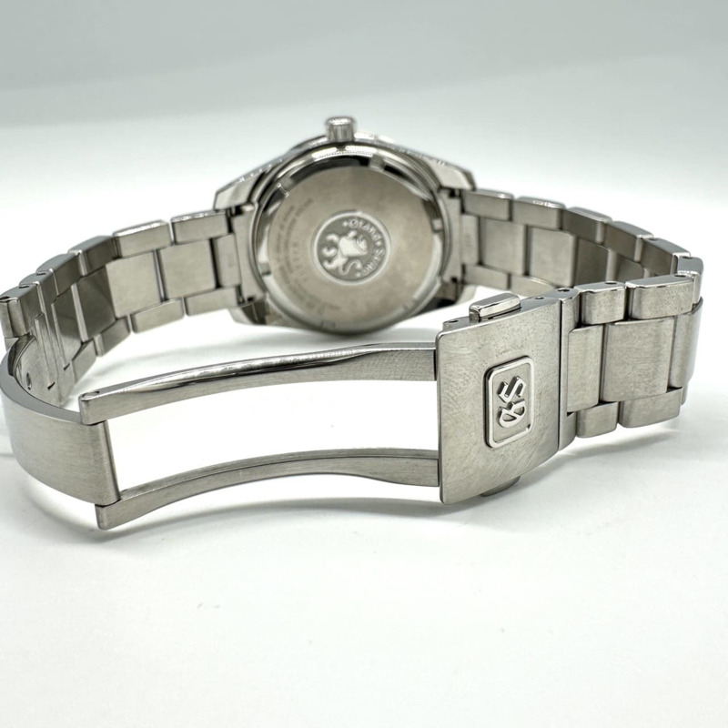 Grand Seiko 9R65-0BM0/SBGA301 Heritage 系列 Spring Drive 動力儲存日期自動腕錶，黑銀色，男士，帶原廠錶盒和額外錶鍊節-7