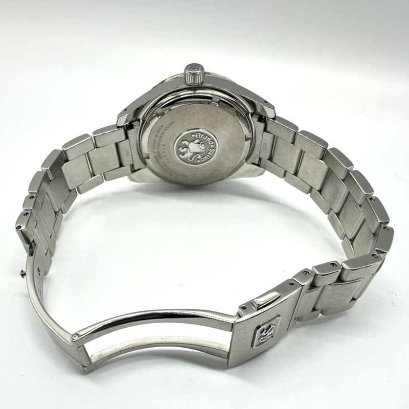 Grand Seiko 9R65-0BM0/SBGA301 Heritage 系列 Spring Drive 動力儲存日期自動腕錶，黑銀色，男士，帶原廠錶盒和額外錶鍊節-8