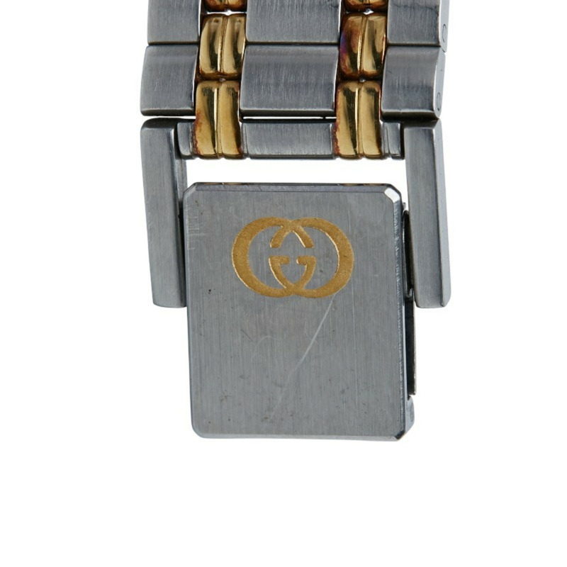 Gucci 男士腕錶，9000米石英機芯，金色錶盤，不鏽鋼鍍層-6