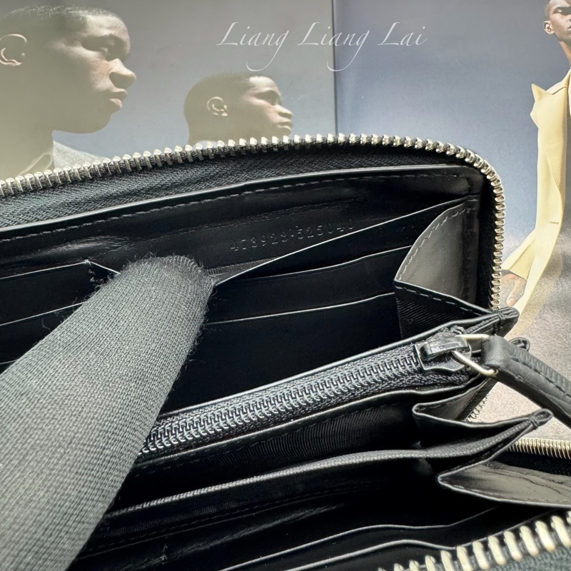 GUCCI 古馳 Signature系列黑色壓紋長夾-3