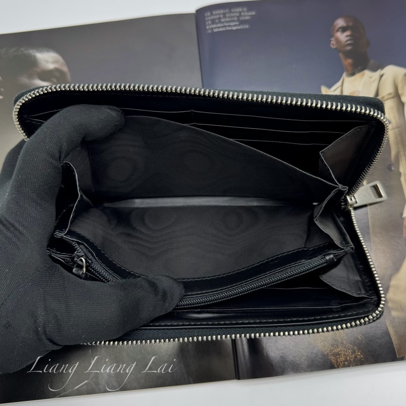 GUCCI 古馳 Signature系列黑色壓紋長夾-7