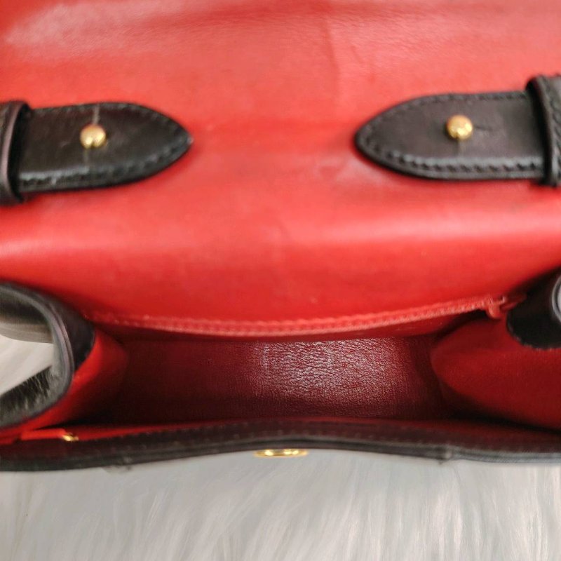 Cartier 卡地亞 黑金中古豹頭斜挎包-7