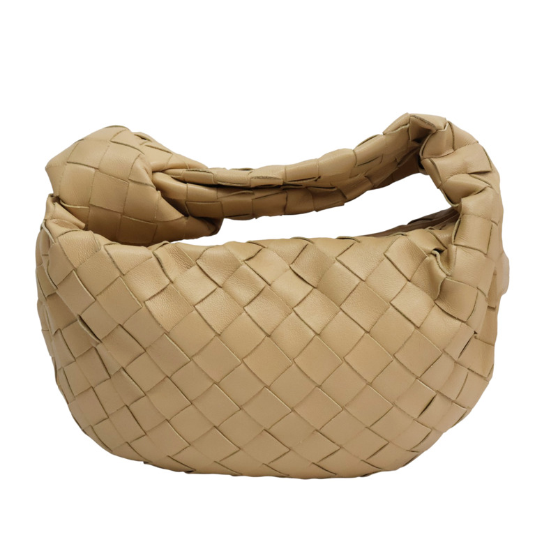 卡其色 羊皮編織 Mini Jodie 手提包【BOTTEGA VENETA BV 寶緹嘉】 651876-0