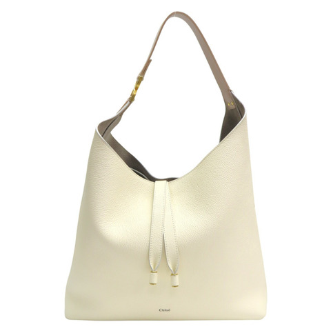 米白色 牛皮 Marcie 單肩包 肩背包【Chloe 克羅伊】 CHC24SS630I31110