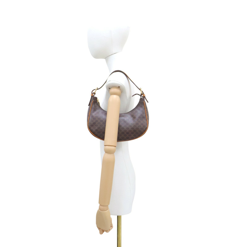 棕色 Triomphe 帆布 Ava 肩背包【CELINE 賽琳】 193952BZJ.04LU-9